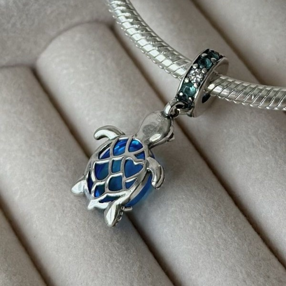 🐘🐘 S925 Sterling Silver Sea Turtle Charm - Picture 5 of 6